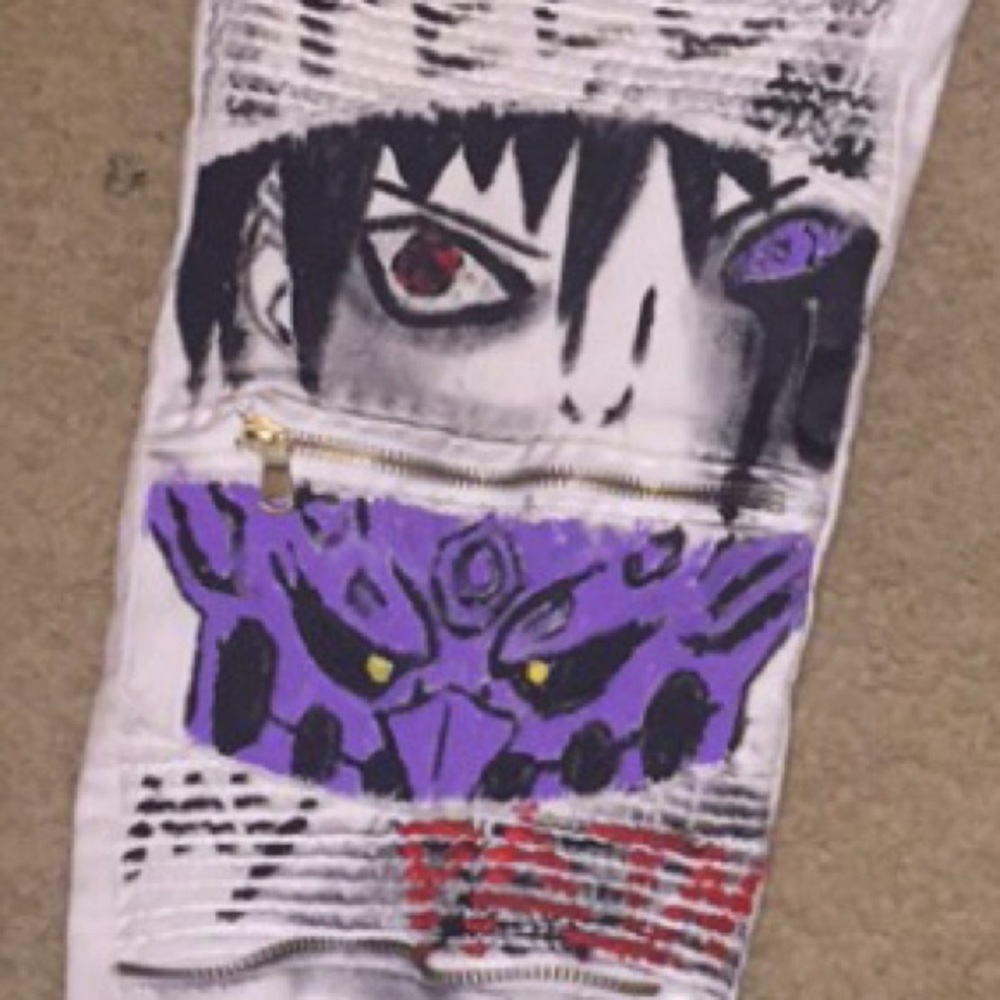 Custom painted pants